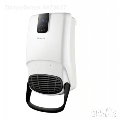 Печка вентилаторна за баня MBH-2007D, 2000W, eлектронно упраление, снимка 2 - Отоплителни печки - 55609612