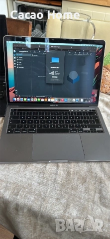 MacBook Pro M1 8GB 256GB перфектен с кутия, снимка 2 - Лаптопи за работа - 54043648