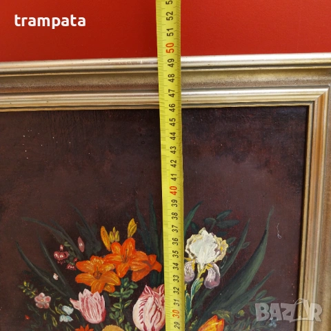 НАЙ ДОБРАТА ОФЕРТА Стара немска картина Подписана WS (1950-60), снимка 5 - Антикварни и старинни предмети - 54668964