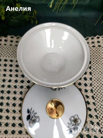 Комплект ваза и съд за сервиране Händel Porzellan !, снимка 3 - Чинии - 54177576