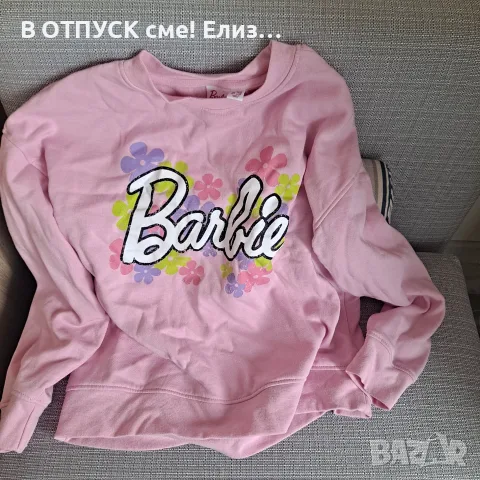 Ватирана памучна блуза с подарък чорапи!! анурак BARBIE Барби лицензна, снимка 3 - Суичъри - 55327564