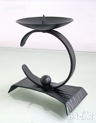 Свещник ковано желязо , снимка 2 - Декорация за дома - 55163465