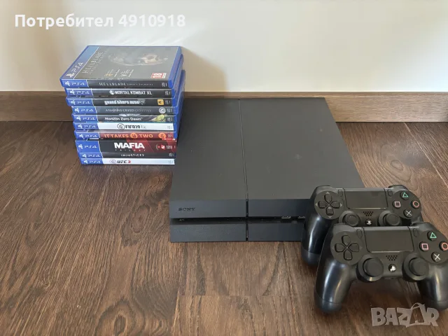 PlayStation 4 Fat 1TB + 2 контролера + 10 игри – пълен комплект