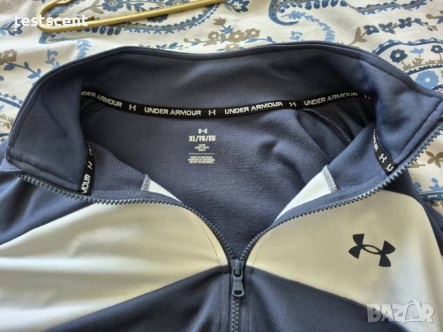 Яке Мъже TWISTER JACKET Under Armour Full Zip Jacket XL - Синьо/Бяло - Оригинално Спортно Горнище, снимка 3 - Спортни дрехи, екипи - 54825097