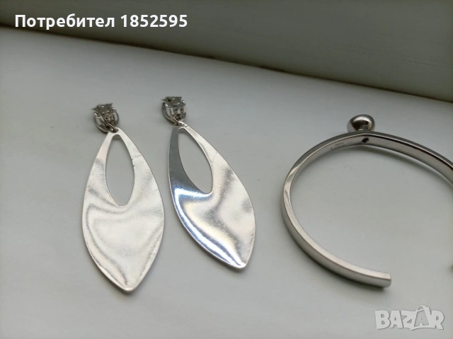 Vintage лот от гривна, обеци, висулка за гривна и копчета за ръкавели, снимка 8 - Колиета, медальони, синджири - 54721306