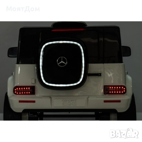 Акумулаторен джип Mercedes EQG Electric G-Class 12V с отварящи се врати меки гуми 4x4, снимка 4 - Детски велосипеди, триколки и коли - 55269454