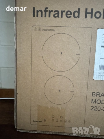 Керамичен котлон AMZCHEF, 3000W с 2 зони, настолен или вграден, 9 нива, снимка 8 - Котлони - 54215604