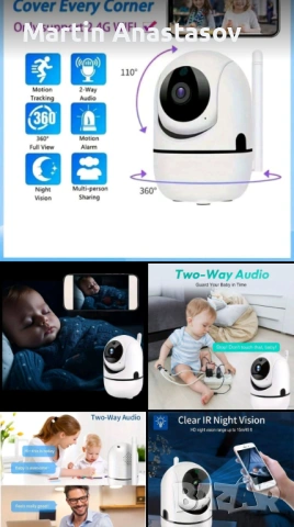 Smart wifi камера, снимка 4 - HD камери - 54240514