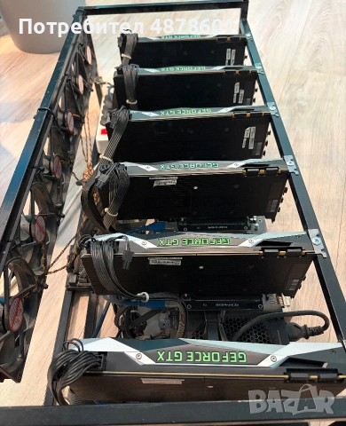 Майнинг Риг Копачка/mining rig 6x Nvidia GeForce GTX 1080 Ti FE 11GB, снимка 10 - Видеокарти - 55190909