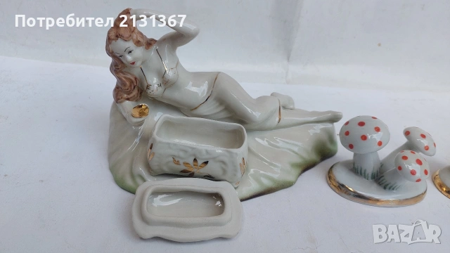 порцеланова фигура,мерилинка,изида,сервиз, фигури, снимка 3 - Колекции - 54602595