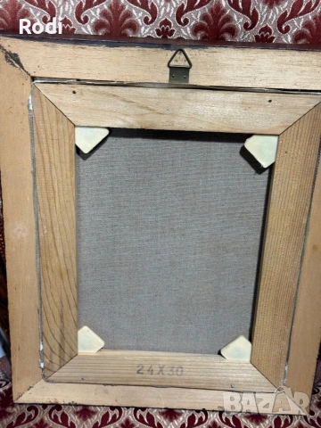 стара картина кораб маслени бой автор , снимка 4 - Картини - 54652059