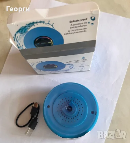 Мини Bluetooth колонка за баня Verk 06334 с вендуза, LED и IPX4, снимка 3 - Bluetooth тонколони - 55505450