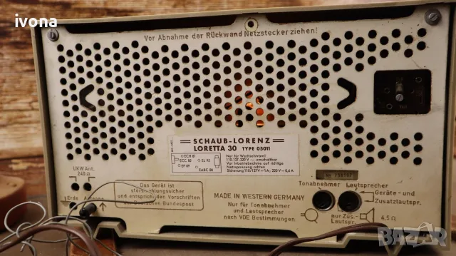 Радиоприемник Schaub Lorenz Loretta 30, снимка 5 - Други - 55483119