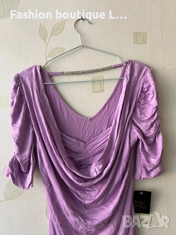 Нова с етикет лилава блузка с къс ръкав S размер 💜, снимка 2 - Тениски - 54697427