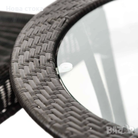 Градински комплект – маса със стъклен плот и 2 стола, снимка 4 - Маси - 54006509