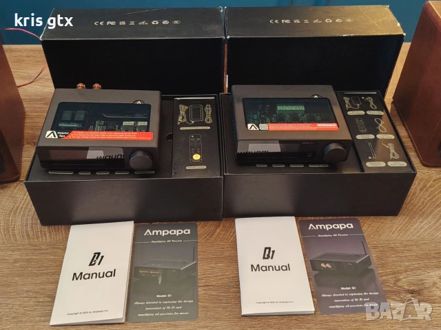Hi Fi  комбо Ampapa Q1 DAC + Ampapa D1 TPA3255  ESS9039 AK4493  PFFB  Bluetooth 5.2, снимка 2 - Ресийвъри, усилватели, смесителни пултове - 55119113