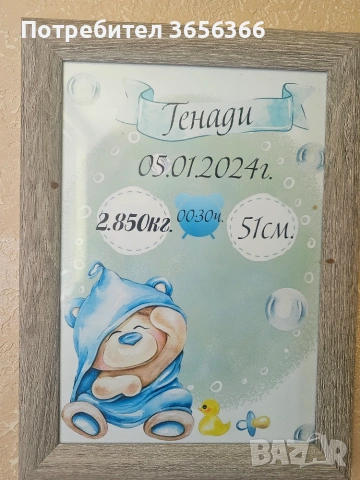 Бебешки визитки и други персонализирани неща., снимка 11 - Други - 55043910