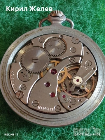 Джобен часовник Мълния СССР рядък за КОЛЕКЦИОНЕРИ 54389, снимка 10 - Антикварни и старинни предмети - 54076066
