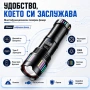 Мощен лазерен фенер акумулаторен лед ръчен прожектор Power Bank зарядно, снимка 5