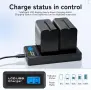 Комплект 2 батерии NP-F970 8800mAh + двойно USB зарядно за Sony Handycam, LED осветление и монитори, снимка 3