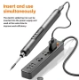 Безжичен поялник Solderig iron LED ДИСПЛЕЙ+LED ОСВЕТЛЕНИЕ+3 бр.различни сменяеми накрайника -нов-сив, снимка 4