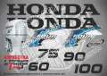 HONDA 2002-2007 извънбордови двигател стикери надписи 60 75 90 100 hp, снимка 1