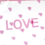 Прозрачен несесер плик с розови сърца LOVE и брокат 22.5см_1239750, снимка 3