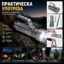 Професионален мощен акумулаторен ръчен прожектор LED фенер 3 батерии 18650 за лов риболов къмпинг, снимка 3