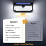 2 соларни LED лампи TECKNET – 546 LED + подарък 495 LED, датчик, IP66, снимка 7