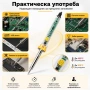 Електрически поялник с терморегулатор за запояване електроника хоби спойки ремонт платки нов модел, снимка 6