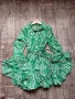 Нова зелена ежедневна елегантна рокля zara Zara Зара 100 % памук памучна разкроена  , снимка 2