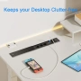 разклонител за вграждане/3 гнезда/15W безжично зарядно/2 USB-C PD 30 W/2 USB-A порта, Inox капак, снимка 6