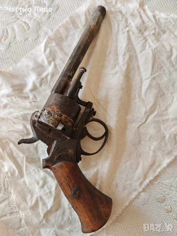 Стар Капсулен Белгийски Пистолет Лефуше около 1870-90 г., снимка 1