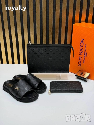 Louis Vuitton Нов Дамски Черен Комплект , снимка 2 - Чанти - 54646655