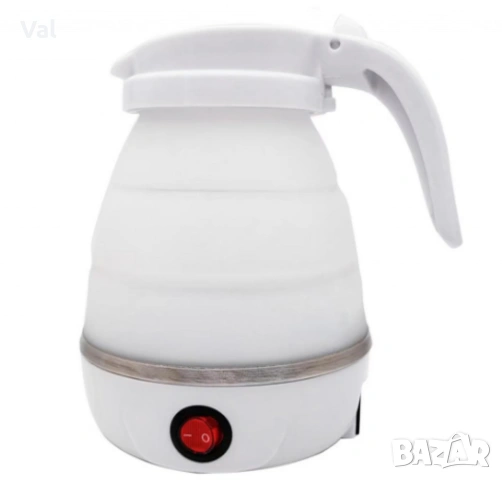 Електрическа кана туристическа- сгъваема Mormark FOLDCOOK, 600W, 0.6л., Силиконова, Бяла, снимка 2 - Кани - 54923489