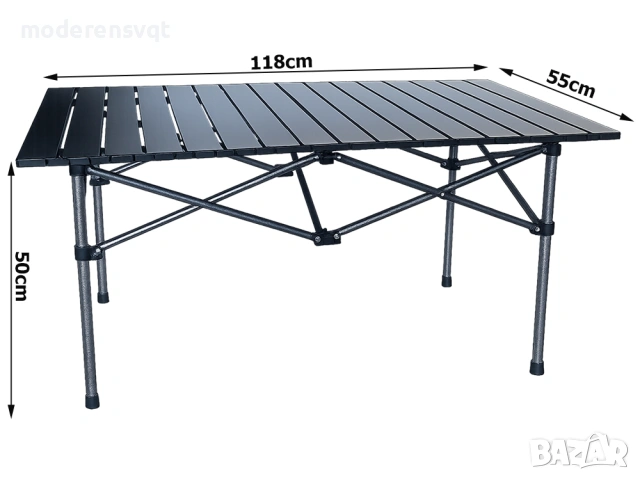 Сгъваема рибарска маса за балкони, къмпинг и тераси 118 x 55 см, снимка 6 - Други стоки за дома - 54126927