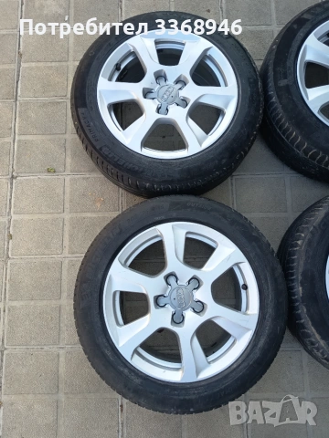 Джанти Оригинални Audi 16" 5x112 с гуми 205/55/16 Michelin , снимка 2 - Гуми и джанти - 55040486