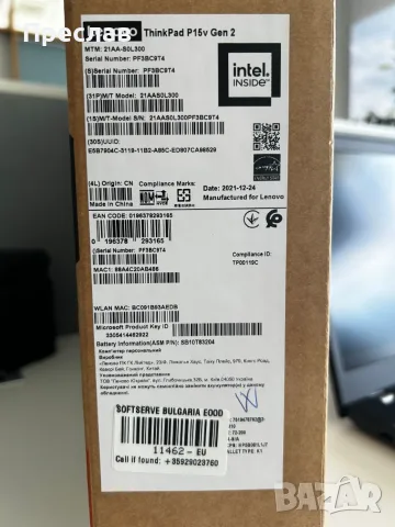 Продавам Lenovo ThinkPad P15v G2, снимка 7 - Лаптопи за работа - 55307738
