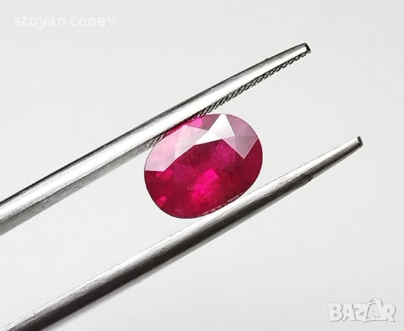 Изключителен естествен рубин от Мианмар 1,52 карата! Сертификат!, снимка 10 - Други - 54156349