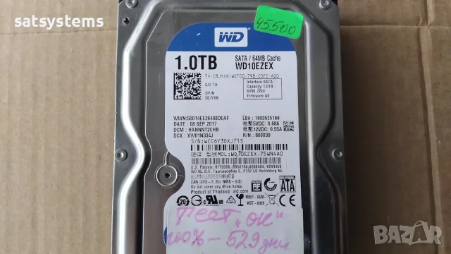 Хард диск Western Digital Caviar Blue WDC WD10EZEX 1.0TB SATA 6.0Gb/s, снимка 3 - Твърди дискове - 55665173