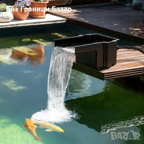 Нов Градински водопад за езеро 20 см преливник UV устойчив лесен монтаж, снимка 8 - Градински мебели, декорация  - 54054338