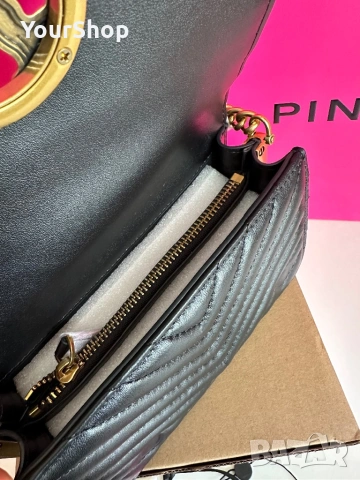 PINKO Mini Chevron Click Love – оригинална чанта | НОВА, снимка 6 - Чанти - 54048493