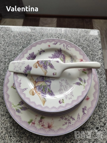 Сервиз за торта, снимка 2 - Чинии - 54028412