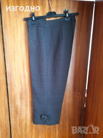 11€ НОВ МОДЕРЕН ПАНТАЛОН 7/8 КАПРИ ТЪМНО СИВ