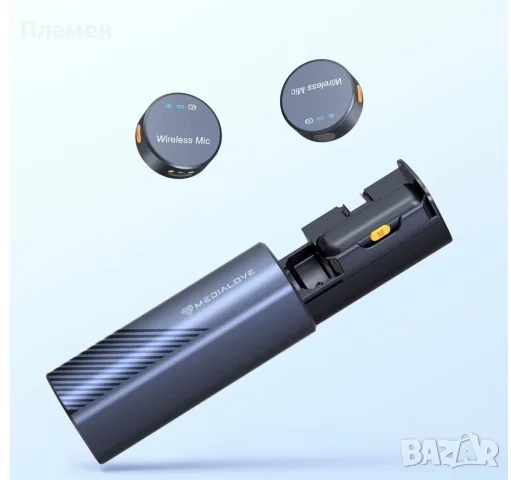 Безжичен микрофон S53 Wireless Lavalier безжичен реверен (лавалиерен) микрофон , снимка 8 - Микрофони - 55669938