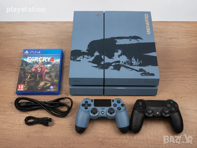 Колекционерски PS4 1TB Uncharted Limited Edition + 2 Джойстика и Игра