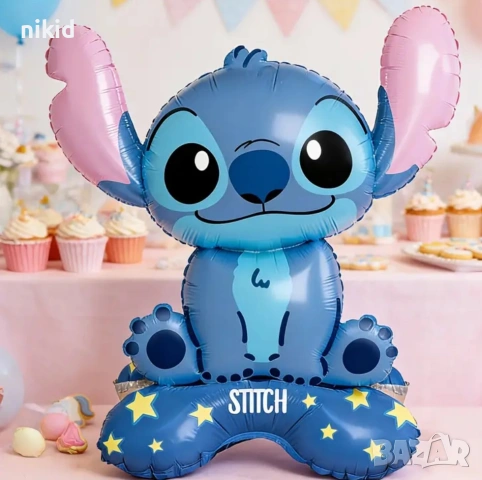 3d Стич Stitch цял ръст на основа балон фолио фолиев хелий или въздух парти рожден ден