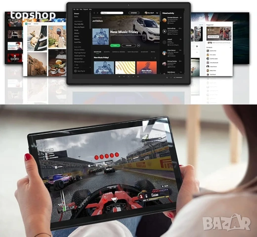 Чисто Нов Запечатан 2 в 1  Смарт Таблет / Лаптоп AWOW 10.1 Инча FHD 8-Ядрен 4GB RAM 64GB с Магнитна, снимка 4 - Лаптопи за дома - 54984900