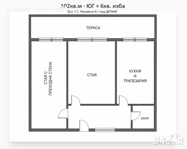 !!!ТОП ОФЕРТА!!!Продавам ТУХЛЕН Апартамент в гр. Димитровград до Общината!!!, снимка 3 - Апартаменти - 54367804