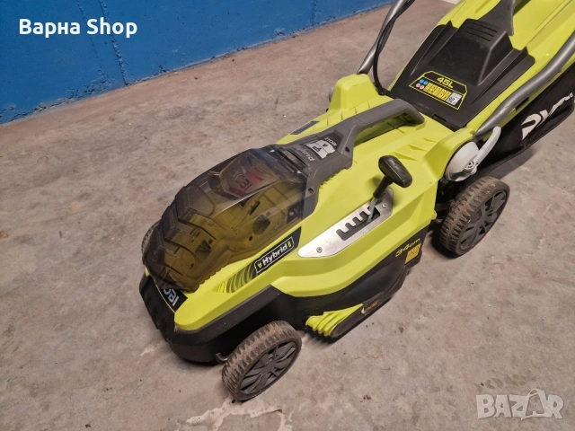 Хибридна косачка Ryobi Hybrid 18V + Кабел, снимка 3 - Градинска техника - 54386731